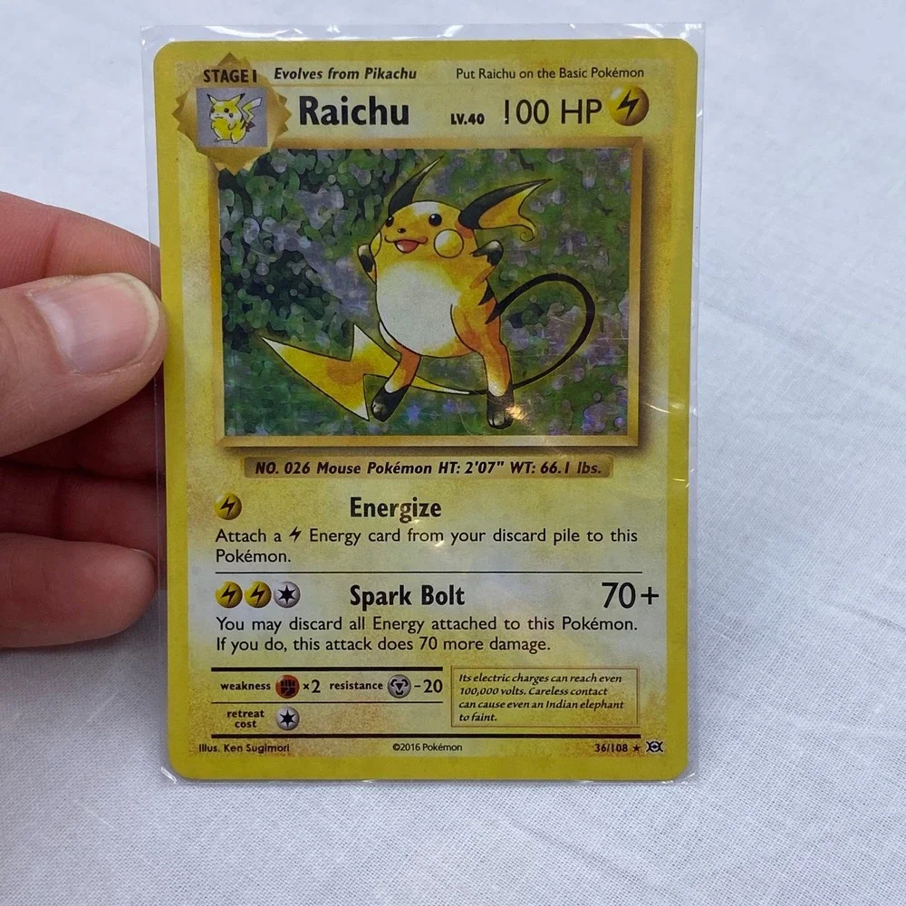 Raichu 36/108 Rare Evolutions Near Mint Pokemon Rare Holo XY Evolutions 2016